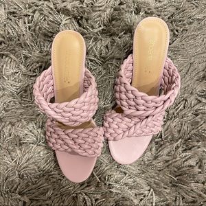 NEW trendy braided heels